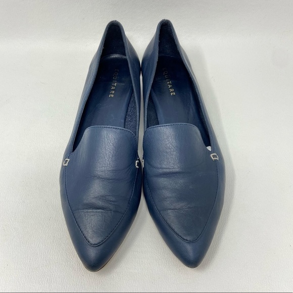 Equitare Blue Leather Pointed Toe Flats, Women’s Size 40 - Picture 5 of 14
